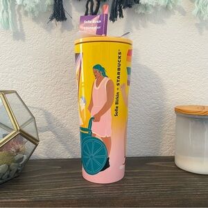 Starbucks 2024 Pride Tumbler Venti Stainless Steel Cold Cup Sofie Birkin Collab